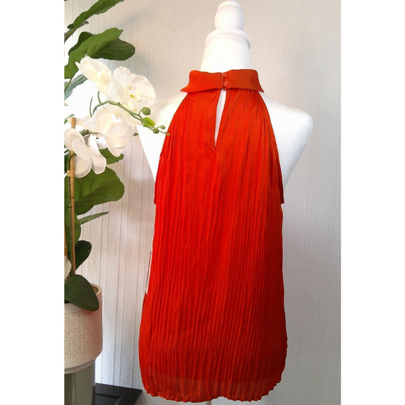 NWT Worthington Burnt Orange High Neck Sleeveless Blouse -Medium RTL $44 - Picture 2 of 13